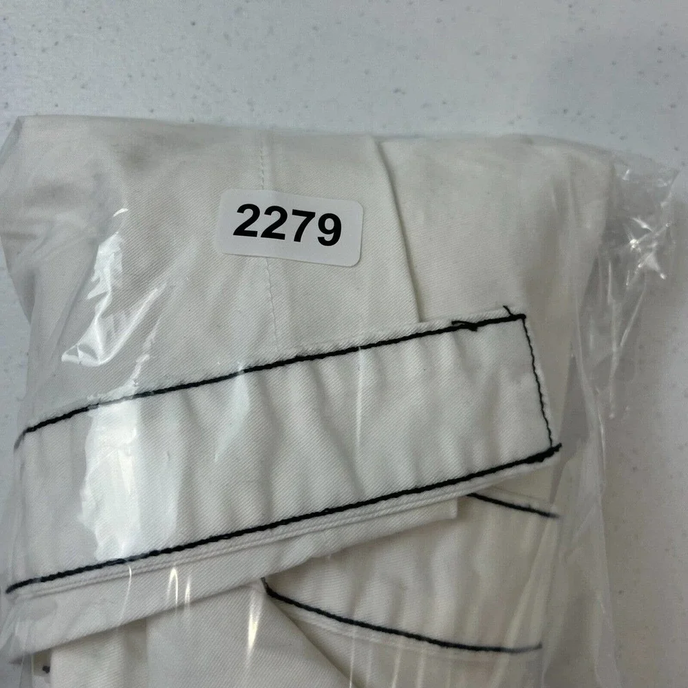 L'Agence Womens White Jeans 25 Suspenders Straight High Rise - Picture 12 of 12